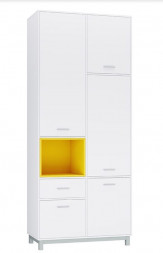 Шкаф POLINI Шкаф двухсекционный Polini kids Mirum 2320, белый (4кор)