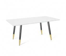Стол SHEFFILTON SHT-TU14/120/80 ЛДСП черный муар/золото/белый шагрень металл/ЛДСП 193557