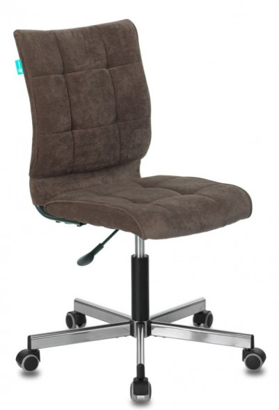 Кресло БЮРОКРАТ Кресло CH-330M темно-коричневый Light-10 крестовина металл хром
