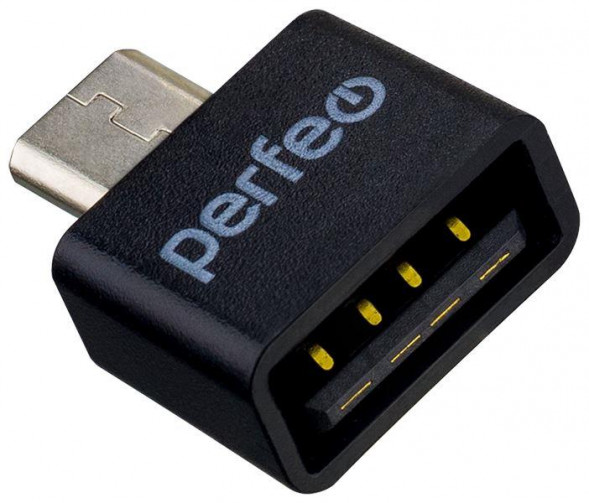 Адаптер PERFEO (PF_C3003) adapter USB на Type-C c OTG (PF-VI-O008 Black) чёрный