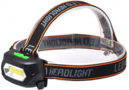 GAUSS Фонарь налобный GFL409 черный 5Вт лам.:светодиод. 100lx встроенный аккумулятор (GF409)