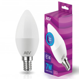 Лампа светодиодная REV 32508 6 C37 Е14/7W/6500K