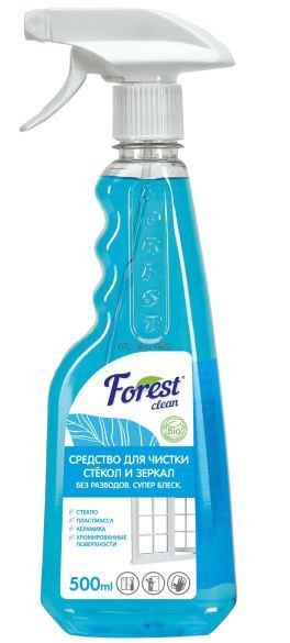 Бытовая химия FOREST CLEAN Средство для чистки стёкол и зеркал 500 мл