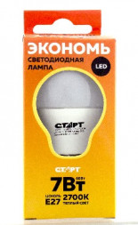 Лампа светодиодная СТАРТ ECO LEDSPHERE E27 7W30 (10)