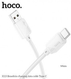 Кабель HOCO (6942007646185) X113a USB 3.0A для Type-C - 1м , белый
