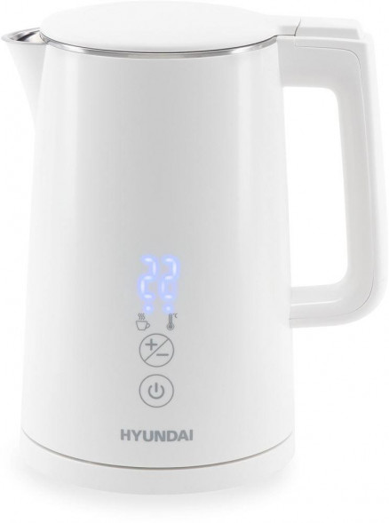 Чайник электрический HYUNDAI HYK-S5508 1.5л. 2200Вт белый (металл/пластик)
