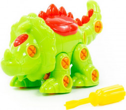 Игрушка ПОЛЕСЬЕ Конструктор-динозавр Трицератопс (32 элемента) (в пакете)
