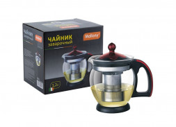 Чайник заварочный MALLONY DECOTTO-1200, объем: 1,2 л, с пластик ручкой, фильтр из нерж стали (910112)