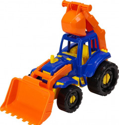 Игрушка РЫЖИЙ КОТ Трактор Иван экскаватор - бульдозер Классический (Арт. И-2384)