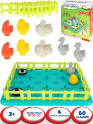 Игрушка BRIGHT KIDS Головоломка. Веселое IQ-развитие. Умная ферма (4 уровня сложности,60 заданий) ИК-8709 ПП-00202786