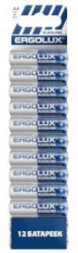 батарейки ERGOLUX (15199) Alkaline BP12 LR6 (ПРОМО, LR6 BP12, пальчиковая батарейка АА 1.5В)