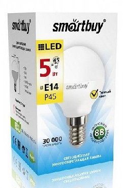 Светодиодная лампа SMARTBUY (SBL-P45-05-30K-E14) 5W/3000/E14
