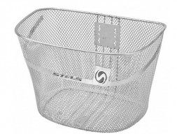 Велокорзина STELS Велокорзина передняя JL-044-2 для 28", стальная серебристая 270038 LU052111