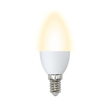 Лампа светодиодная VOLPE (UL-00003796) LED-C37-7W/WW/E14/FR/NR Теплый белый свет 3000K