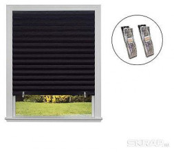 Самоклеящиеся шторы-плиссе РЫЖИЙ КОТ Самоклеящиеся шторы-плиссе Skandi, размер 60х180см, цвет черный 105046