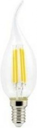 Лампа светодиодная ECOLA N4UW70ELC candle LED Premium 7W/E14/2700K 360° filament теплый белый