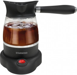 Турка HYUNDAI Кофеварка электрическая турка Starwind STG6054 600Вт черный/серебристый