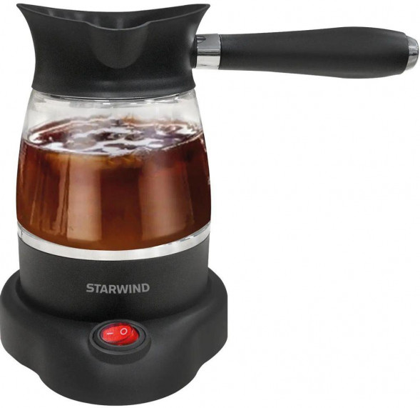 Турка HYUNDAI Кофеварка электрическая турка Starwind STG6054 600Вт черный/серебристый