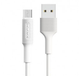 Кабель microUSB BOROFONE (6957531081661) BX1 USB (m)-microUSB (m) 1.0м - белый