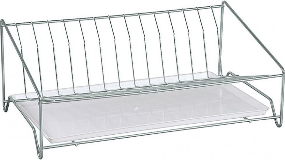 Сушилка для посуды РОССИЯ RUS-285010 Zn Сушилка для посуды настольная с поддоном