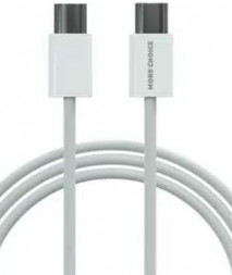 Кабель MORE CHOICE (4620202550385) K77a нейлон USB 3.0A PD 100W для Type-C Type-C 1 м White