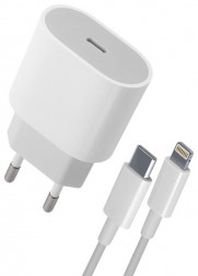 Сетевой адаптер DEFENDER (83671) UPC-31 USB-C/PD20W, кабель lightning