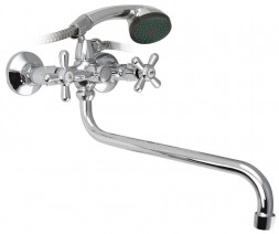 Смеситель для ванны TORNADO 4115 Смеситель в ванную, длинный излив, металлокерамика, с шаровым переключением