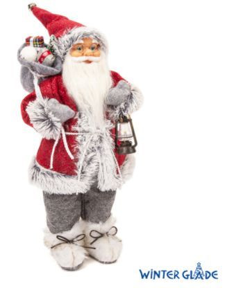 новогоднее украшение WINTER GLADE Санта Клаус 46 см M2118 (6)