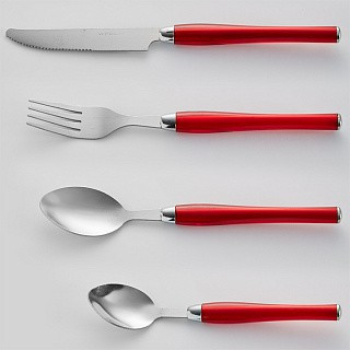 Столовые приборы WEBBER BE-016P25/1 &quot;Амалия&quot; красный 25пр