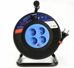 удлинитель SMARTBUY (SBE-10-4-30-N) 4 гнз - 30м, на катушке, б/з