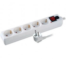 Сетевой фильтр VOLSTEN (12305) SP 5x3 (Сетевой фильтр, 5 гн. 3 м., 10А, 2200 Вт.)