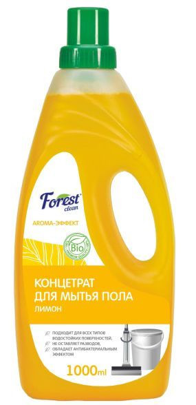 Универсальное средство для мытья полов FOREST CLEAN Концентрат для мытья пола &quot;Лимон&quot; 1000 мл