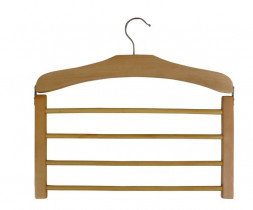 Вешалка деревянная РЫЖИЙ КОТ Вешалка деревянная SS2 для брюк, 4 перекладины. (311368)