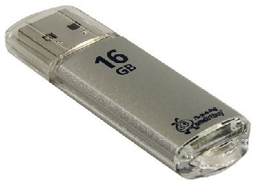 USB флеш SMARTBUY 16GB V-CUT SILVER
