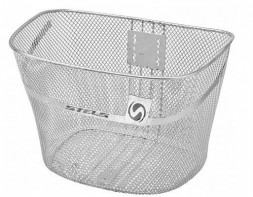 Велокорзина STELS Велокорзина передняя JL-044-4 для28", крепл. за проушины вилки, стальная сереристая 270039 LU052119