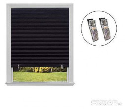 Самоклеящиеся шторы-плиссе РЫЖИЙ КОТ Самоклеящиеся шторы-плиссе Skandi, размер 90х180см, цвет черный 105047