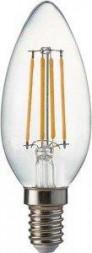 Лампа светодиодная ECOLA N4QV70ELC candle LED Premium 7W/E14/4000K 360° filament нейтральный белый