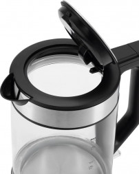 Чайник HYUNDAI HYK-G3509 1.7л. 2200Вт черный/прозрачный (стекло/пластик)