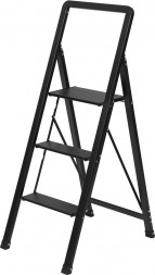 Стремянка MASTER HOUSE Арья (алюминиевая), 3 ступени, цвет черный 84165