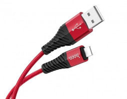 Дата-Кабель 8 Pin HOCO (6931474710536) X38 USB (m) - 8 Pin (m) 1.0M - красный
