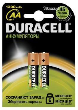 Аккумулятор DURACELL HR6-2BL 1300MAH (2)