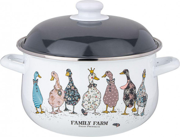 Кастрюля AGNESS 934-624 FAMILY FARM 5.0л
