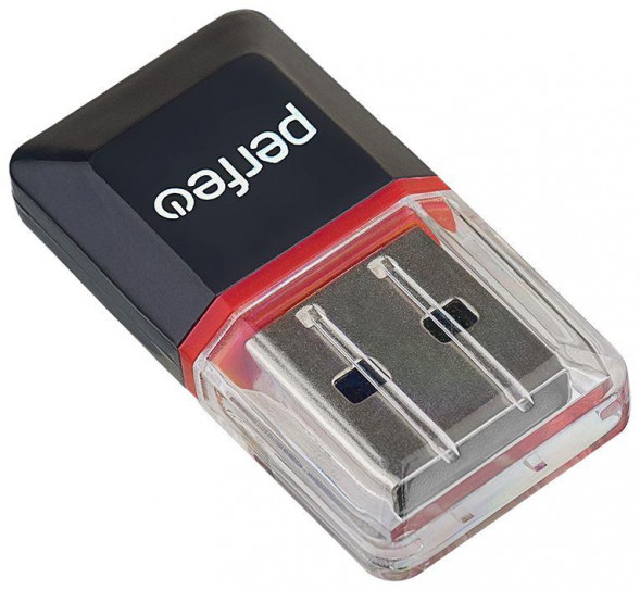 Картридер PERFEO (PF_5055) Card Reader Micro SD, (PF-VI-R008 Black) чёрный