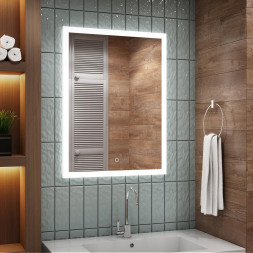 Зеркало САНАКС 45222 Зеркало 600 х 800 мм, сенсорное, с внутренней LED подсветкой