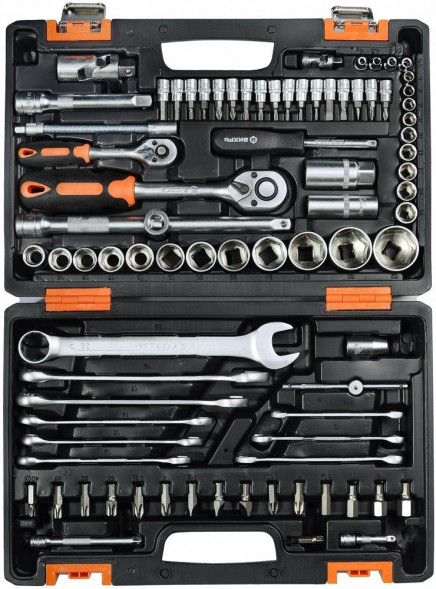 Набор инструментов ВИХРЬ Набор инструментов, 1/2", 1/4", в кейсе 82 предм