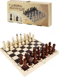 Игрушка РЫЖИЙ КОТ ШАХМАТЫ ОБИХОДНЫЕ ЛАКИРОВАННЫЕ С ДОСКОЙ 290х145 мм (Арт. ИН-7520)