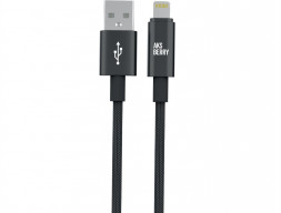 Кабель AKSBERRY (6900295510014) X163 Nylon silk USB-A ? Lightning, черный