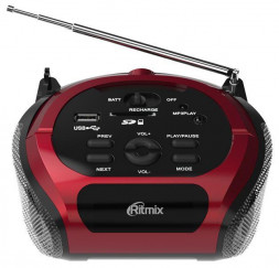 Магнитола RITMIX RBB-100BT красный