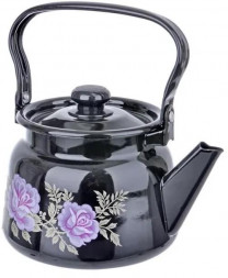 Чайник СИБИРСКИЕ ТОВАРЫ эмал 2,3л с рис С2714.36 черный