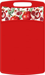 Доска разделочная IDILAND Bergamo Scarlet прямоугольная 335x220x4мм с декором (красный) 221148106/03